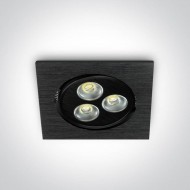 Точковий світильник ONE Light 3x1W Square Spots Aluminium 51103LB/D/35