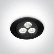 Точковий світильник ONE Light The 3xLED Round Spots Aluminium 11103LB/W/35