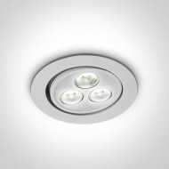 Точечный светильник ONE Light The 3xLED Round Spots Aluminium 11103LW/D/35