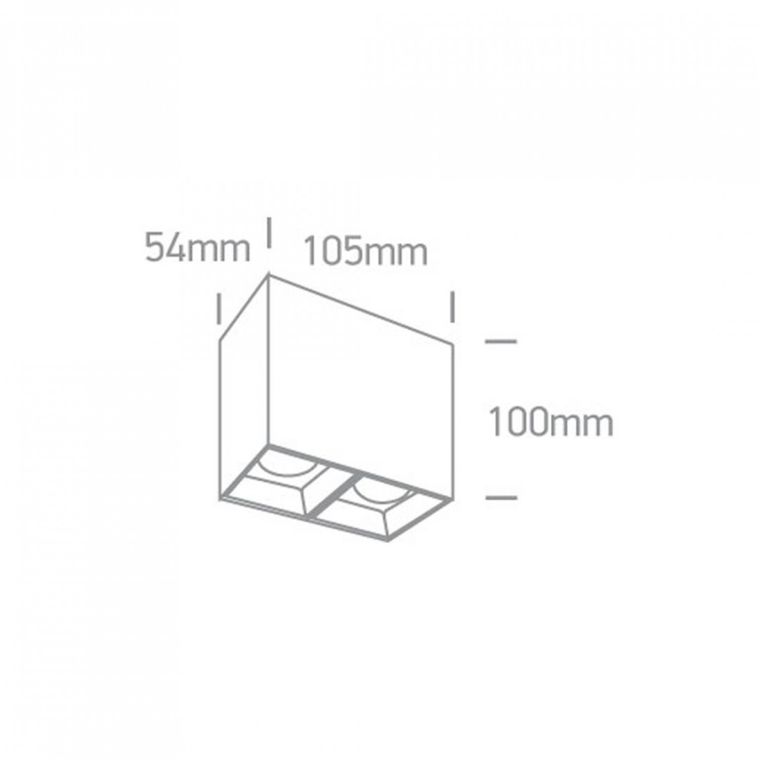Точечный светильник ONE Light Surface Shop Square Boxes Aluminium 12207B/W/W