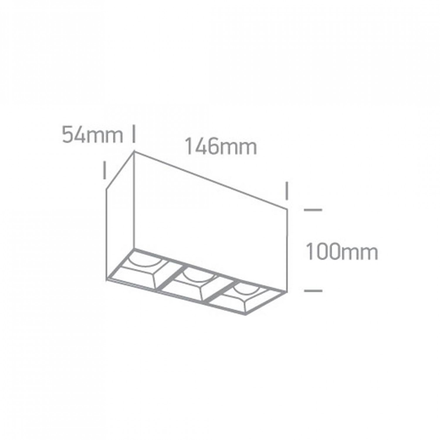Точковий світильник ONE Light Surface Shop Square Boxes Aluminium 12307B/W/W