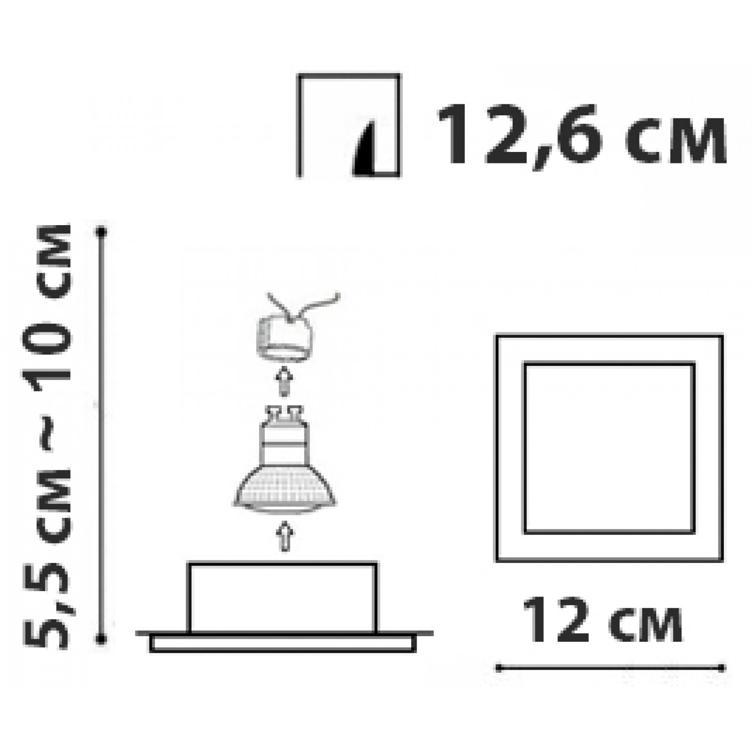 Точковий світильник Friendlylight Gypsum Recessed FL1092