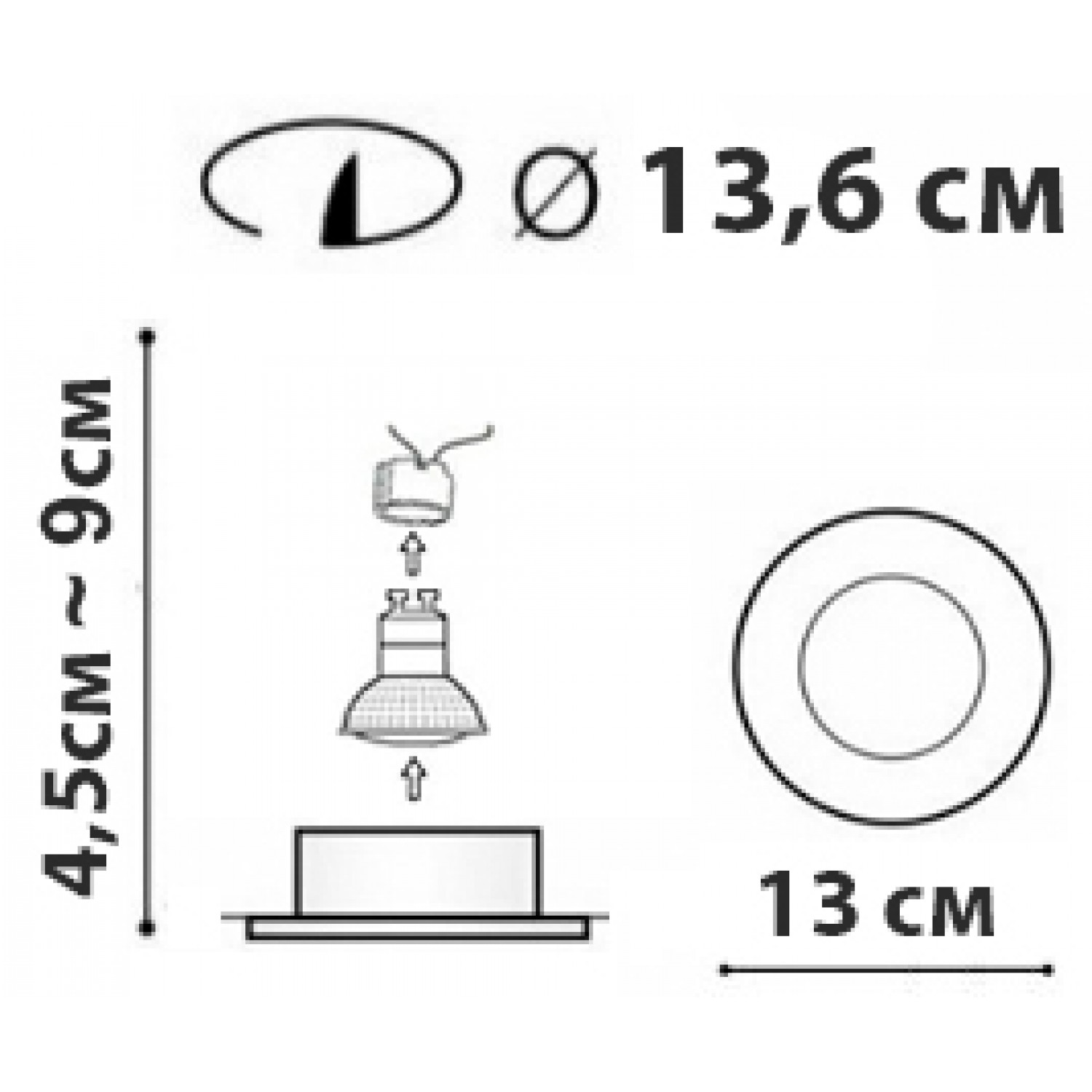 Точковий світильник Friendlylight Gypsum Recessed FL1093