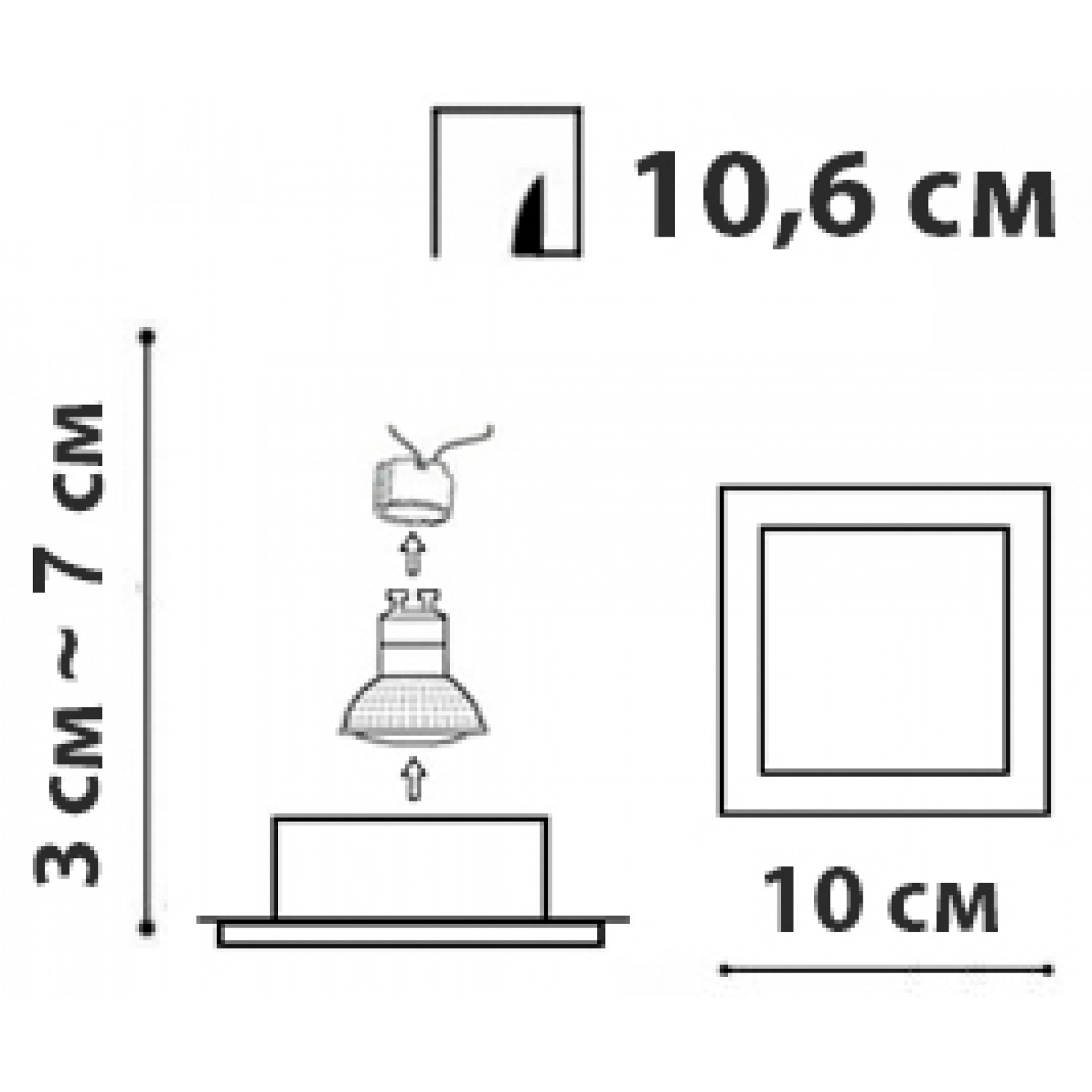 Точечный светильник Friendlylight Gypsum Recessed FL1094