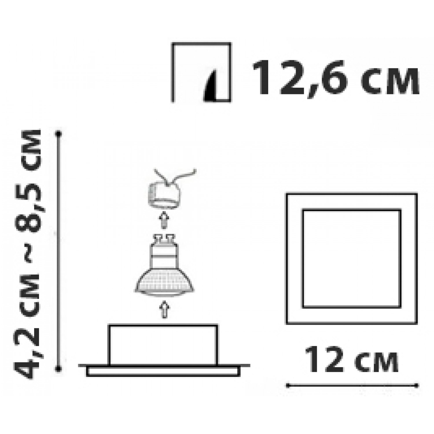 Точечный светильник Friendlylight Gypsum Recessed FL1096