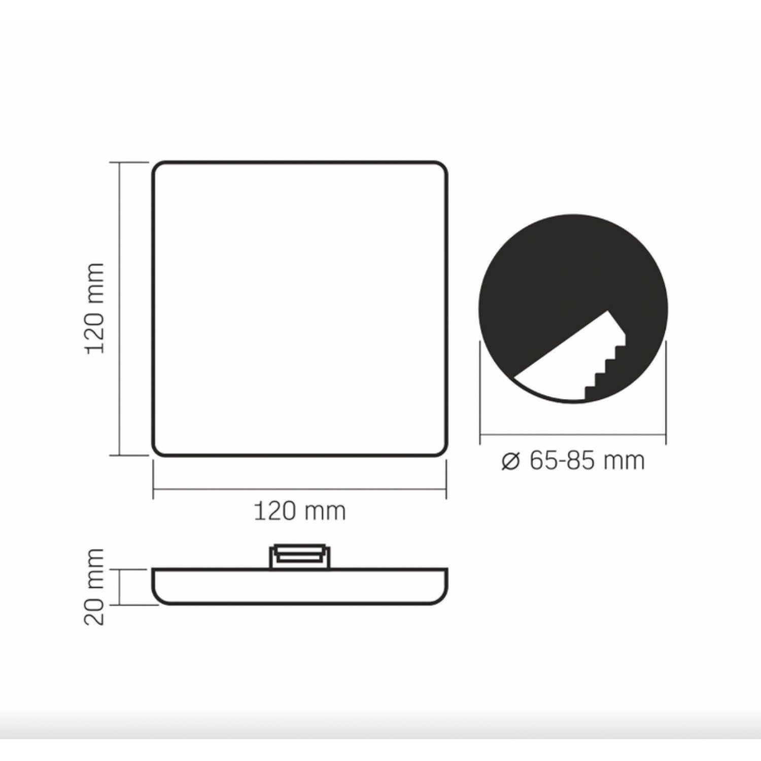 Точечный светильник videx 15W 4000K 220V VLE-DLFS-154