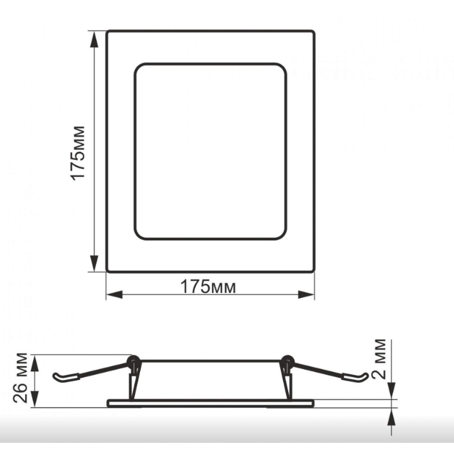 Точечный светильник videx 16W 5000K VL-DLBS-165