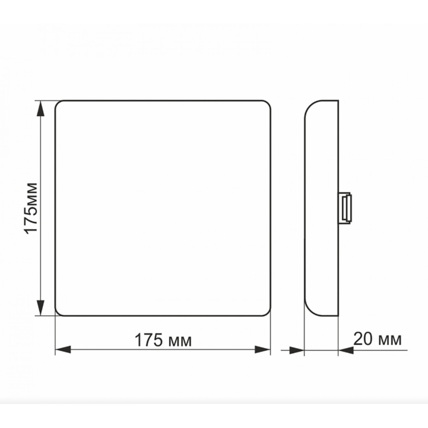 Точечный светильник videx 24W 4100K  VL-DLFS-244