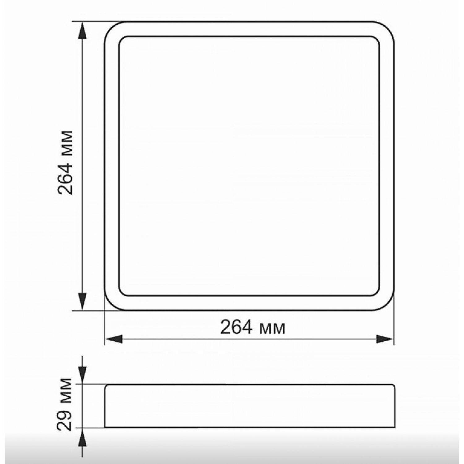 Точечный светильник videx 24W 5000K White VL-DLSS-245
