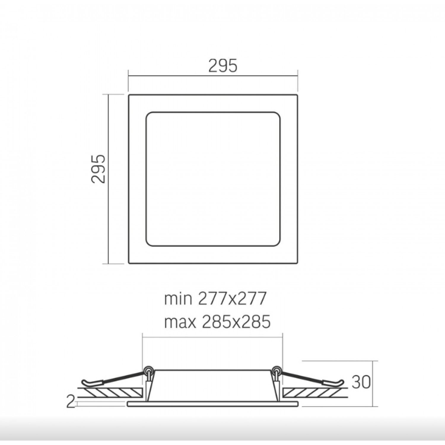 Точечный светильник videx 26W 5000K VL-DLBS-265