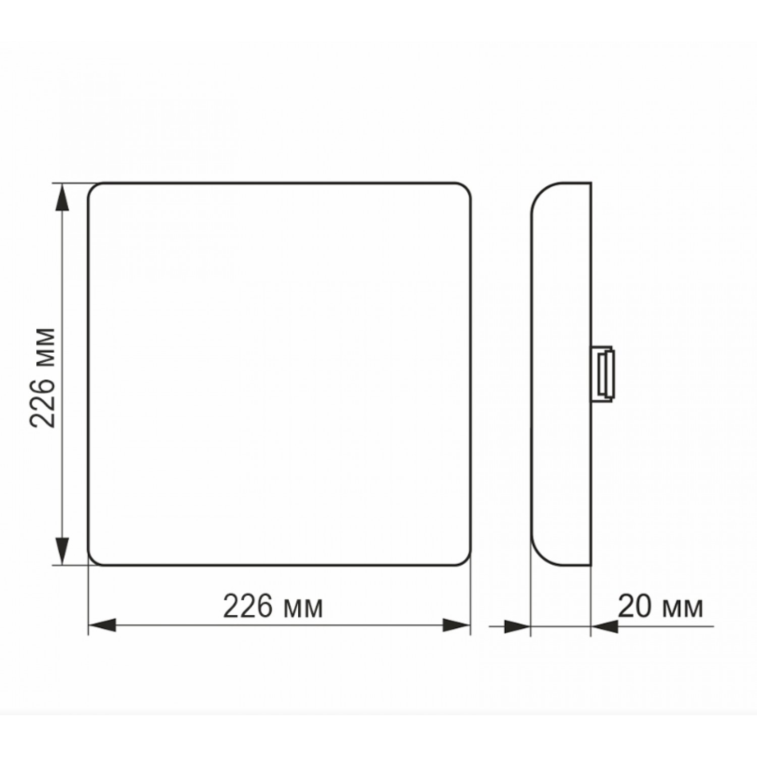 Точечный светильник videx 33W 4100K  VL-DLFS-334