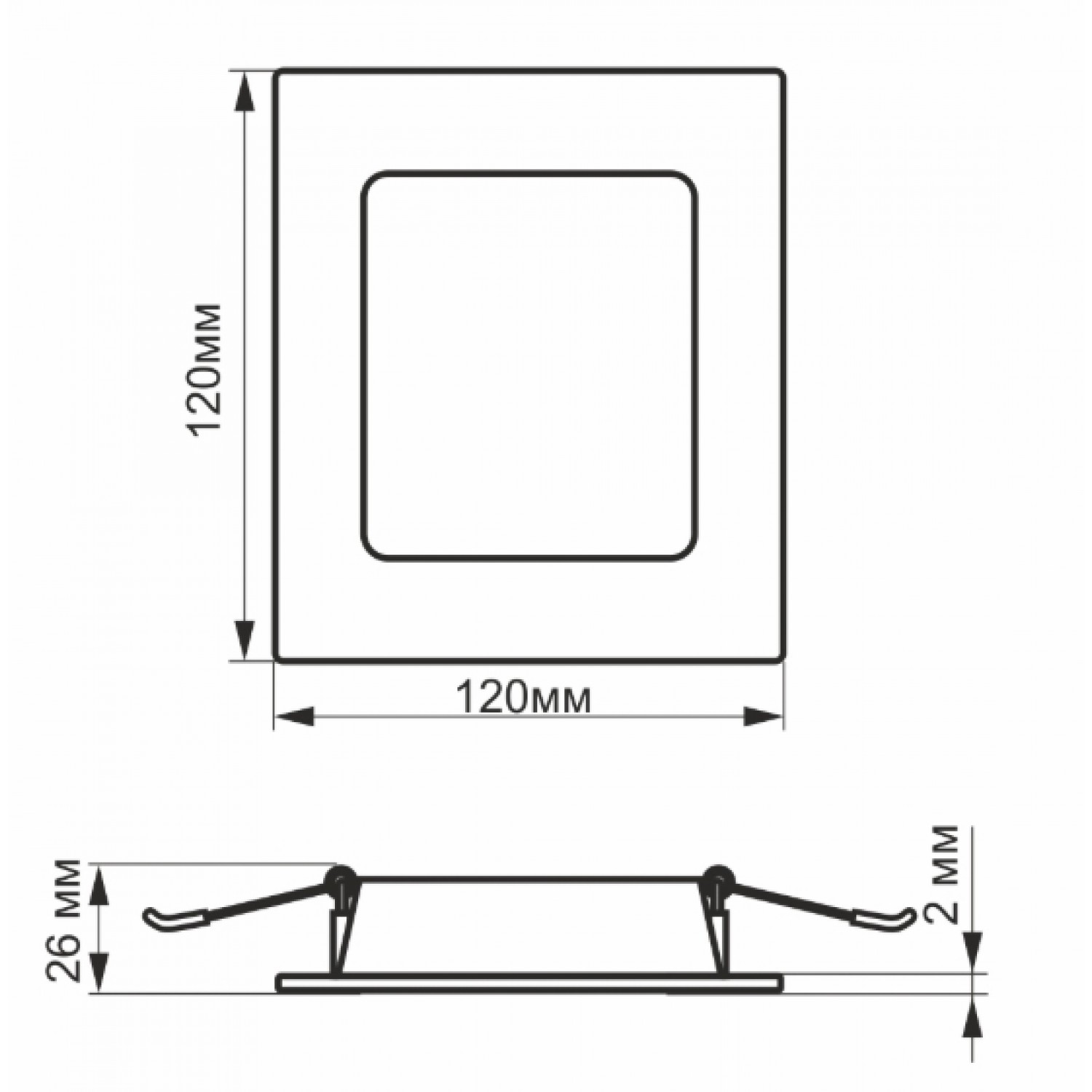 Точечный светильник videx 6W 5000K VL-DLBS-065