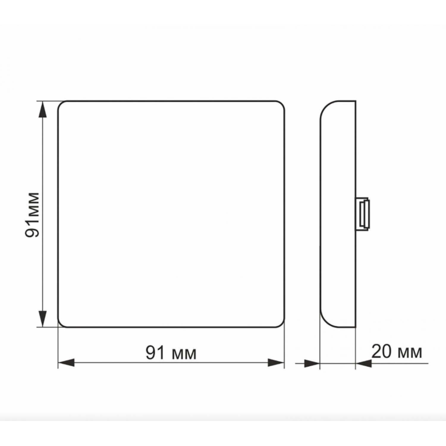 Точечный светильник videx 9W 4100K  VL-DLFS-094