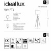 Торшер Ideal Lux YORK PT1 BIANCO 121406 alt_image