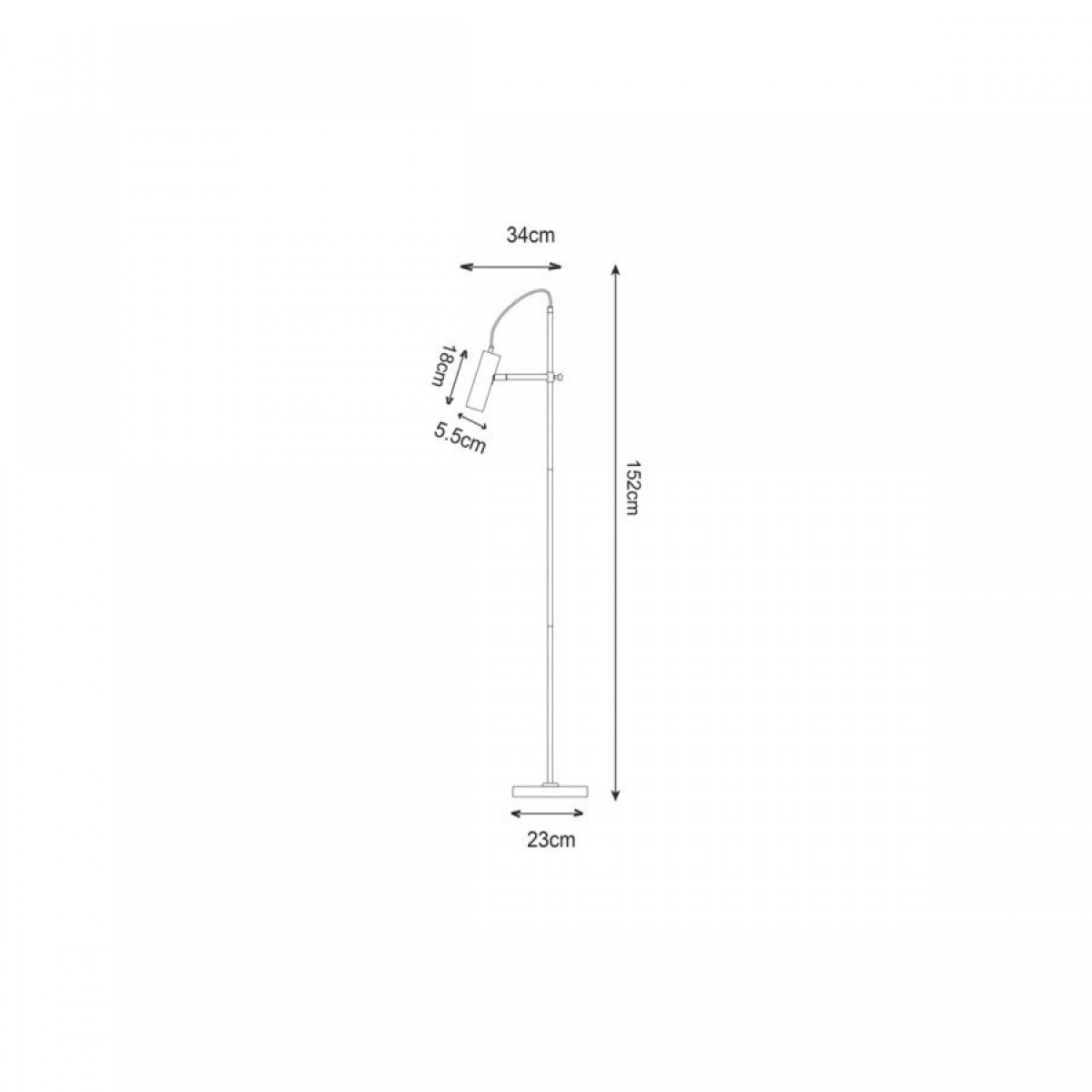 Торшер Zuma Line Tenso F18014-GU10-CH