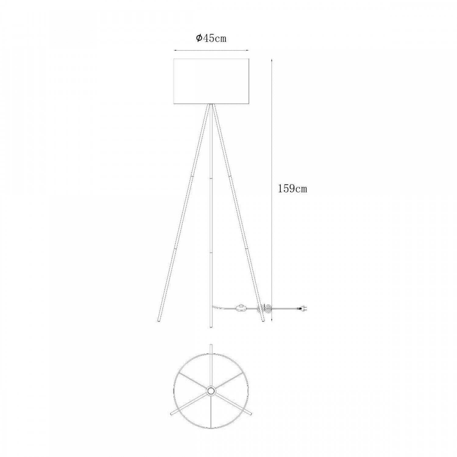 Торшер Zuma Line CARA A4001-BK