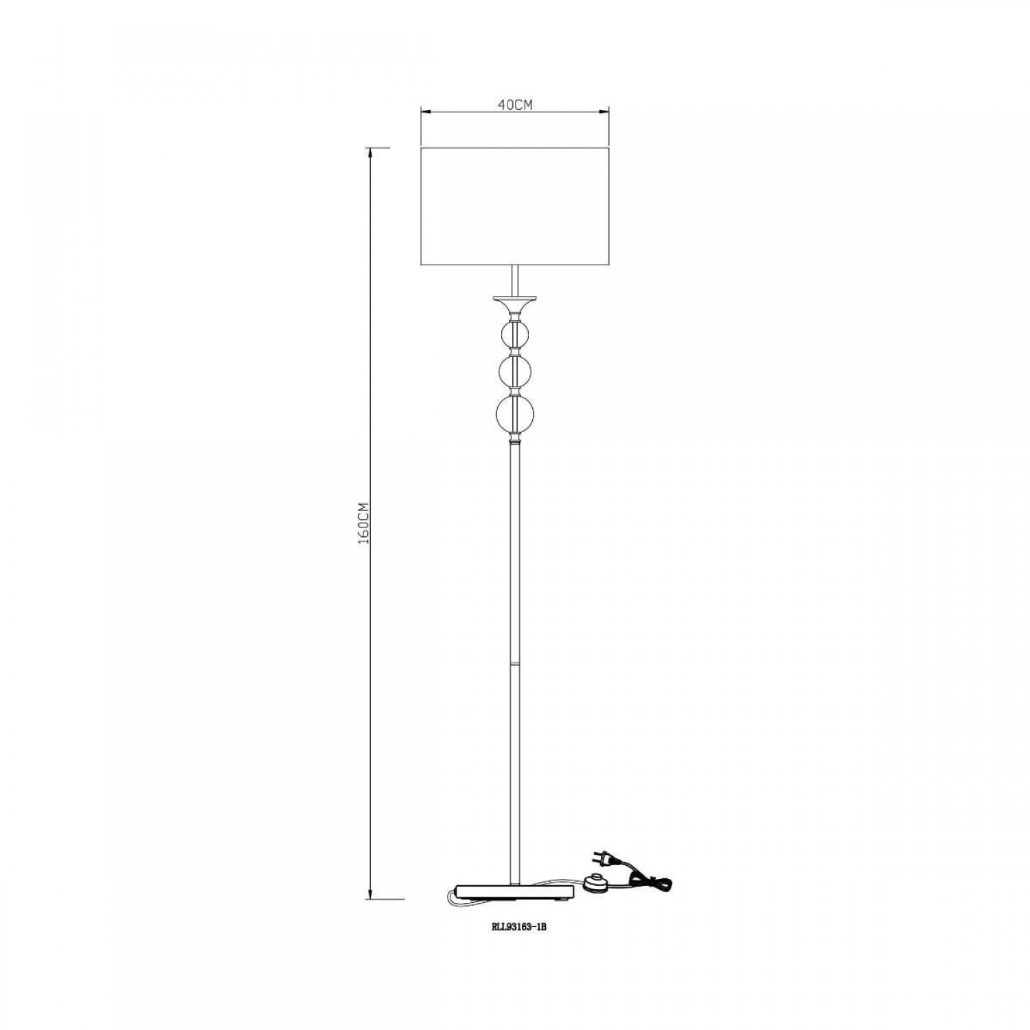 Торшер Zuma Line Rea RLL93163-1W