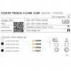 Трековый светильник AZzardo COSTA TRACK 3LINE 12W 4000K WH AZ4552 alt_image