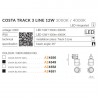 Трековый светильник AZzardo COSTA TRACK 3LINE 12W 4000K BK AZ4551 alt_image