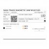 Трековий світильник AZzardo SAGA TRACK MAGNETIC 36W MILKY120 3000K BK AZ4611 alt_image