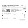 Трековий світильник AZzardo SAGA TRACK MAGNETIC CORNER A 24W MILKY120 3000K BK AZ4613 alt_image