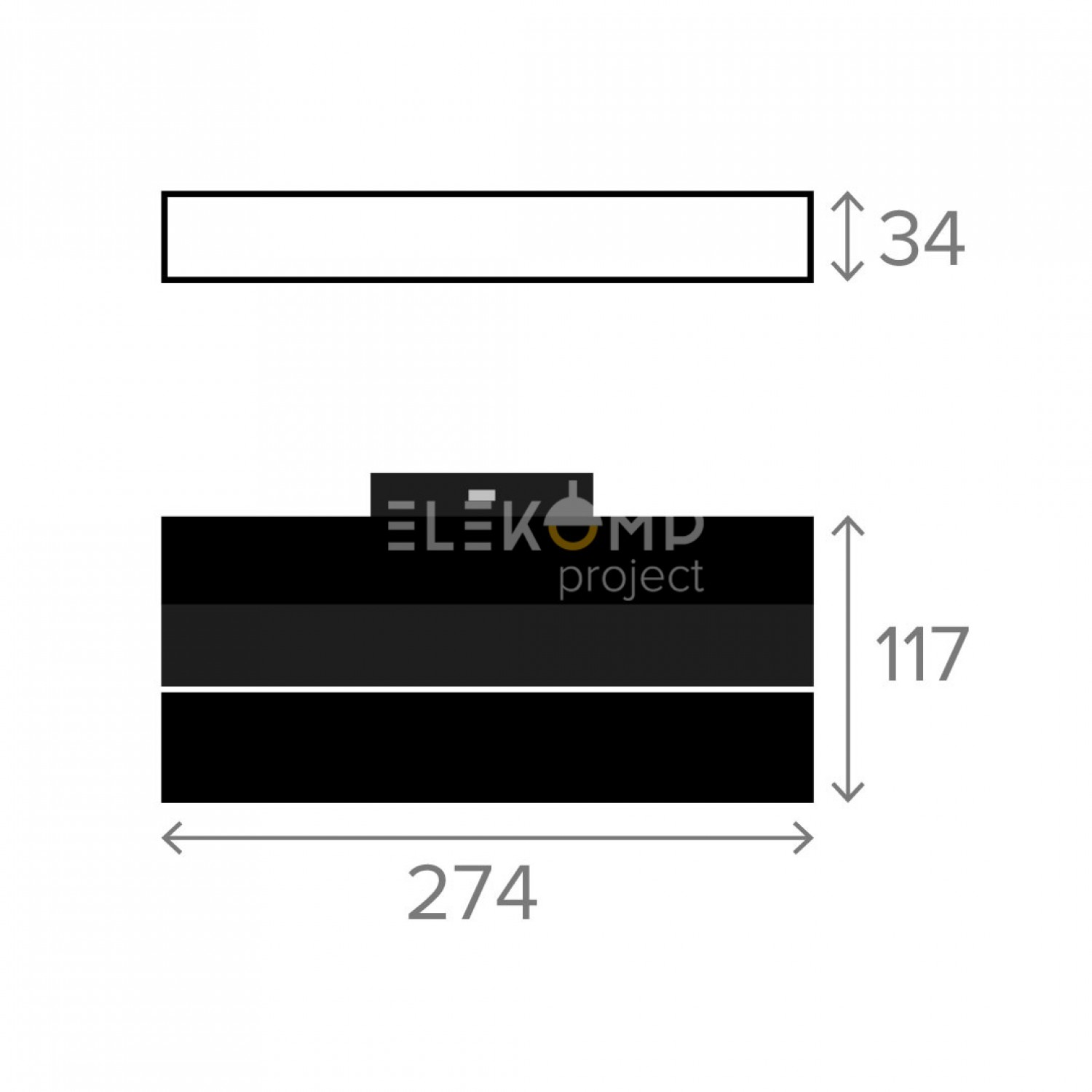 Трековый светильник Elekomp Track Светильник Книга 120° 2700К-5700K WIFI / Tunable White 246290