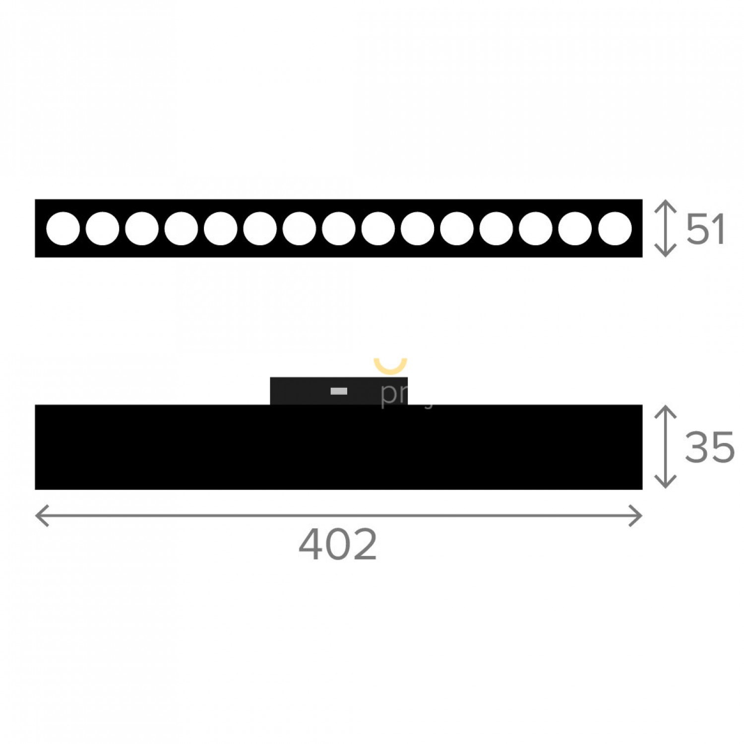 Трековый светильник Elekomp Track Светильник Линия 30° 2700К-5700K WIFI / Tunable White 246279