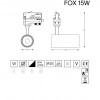 Трековый светильник Ideal Lux Fox 15w cri80 41° 4000k 267777 alt_image