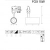 Трековый светильник Ideal Lux Fox 15w cri80 41° 4000k 267784 alt_image