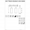 Трековий світильник Ideal Lux OXY TRACK DOUBLE 22W 3000K BK 224176 alt_image