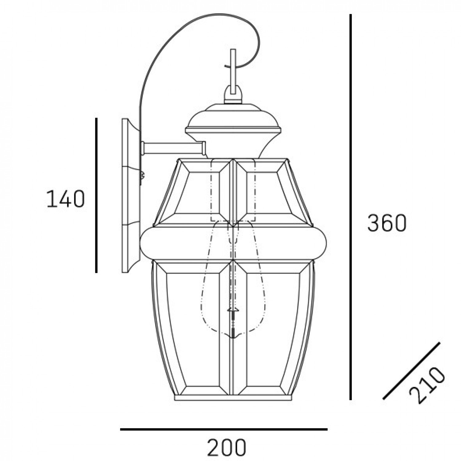 Вуличний світильник COSMOLight WHITLEY W01057AU