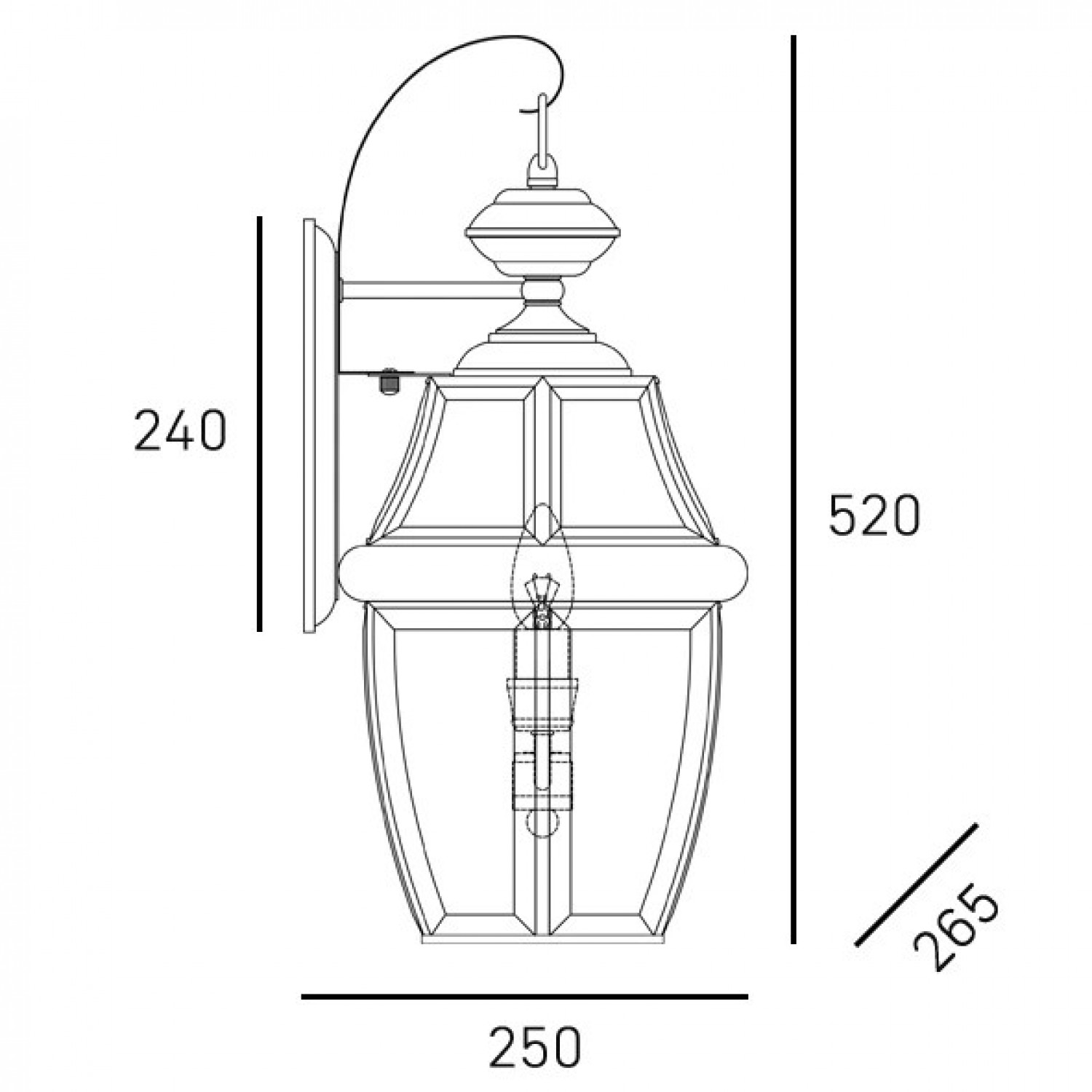 Вуличний світильник COSMOLight WHITLEY W02071AU