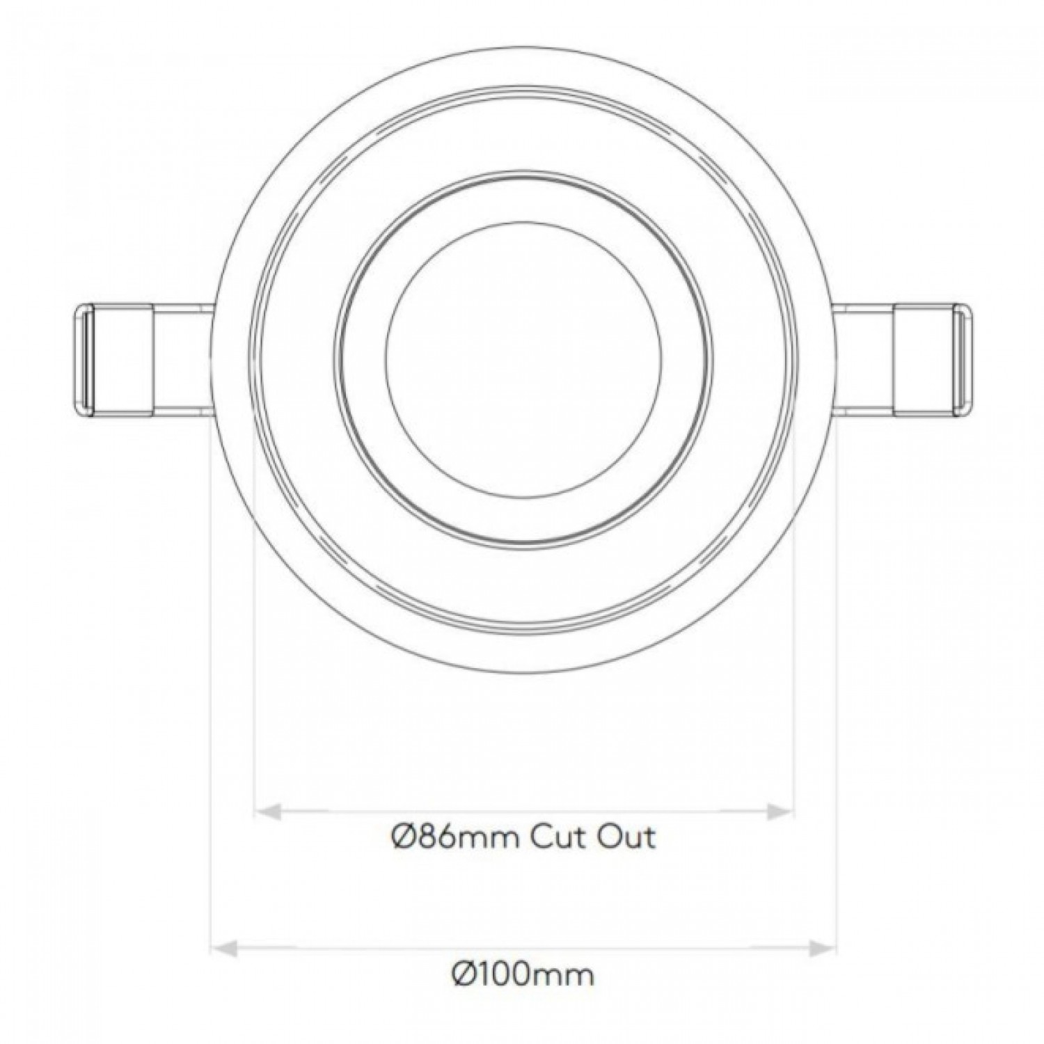 Врізний точковий світильник Astro Minima Slimline Round Fixed Fire-Rated IP65 1249035