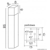 Столбик SU-MA Cube CB-580 DG фото 4 Столбик SU-MA Cube CB-580 DG alt_image
